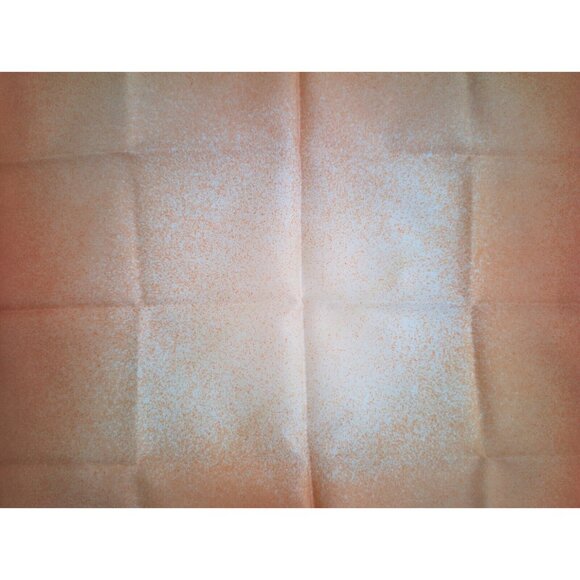 Vintage Scarf Creamscicle Sherbert Orange Starburst White  Mod Square 19.5" - Picture 5 of 10